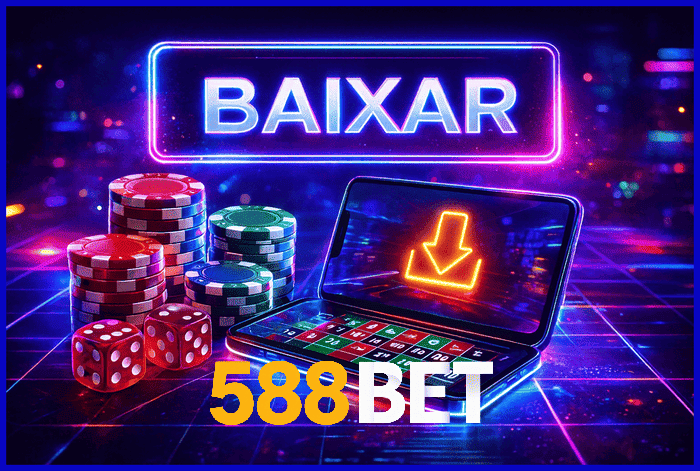 Imagem promovendo o app oficial da 588BET para mobile
