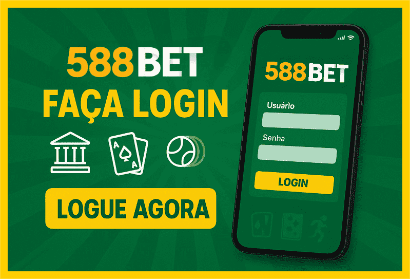 Imagem destacando login seguro na 588BET para novos usuários